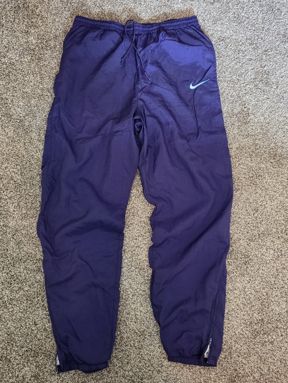 Vintage Nike Womans 80s Windbreaker Double Lined Purple Track Pants